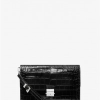 Жіночий Клатч (Fieldston Crocodile Embossed Leather Convertible Clutch) 65465-05 чорний