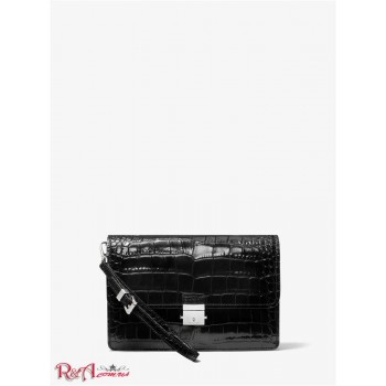 Женский Клатч (Fieldston Crocodile Embossed Leather Convertible Clutch) 65465-05 черный