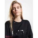 Жіночий Світшот MICHAEL KORS (Logo Organic Cotton Blend Sweatshirt) 64966-05 Чорний