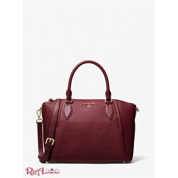 Женская Сумка Сэтчел (Sienna Medium Pebbled Leather Satchel) 61616-05 Dk Berry
