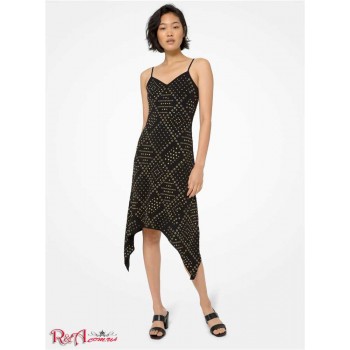 Женское Платье (Embellished Handkerchief Hem Midi Dress) 60726-05 Черный