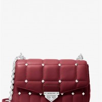 Жіноча Сумка на Плече (SoHo Large Studded Quilted Leather Shoulder Bag) 65476-05 Dk Berry