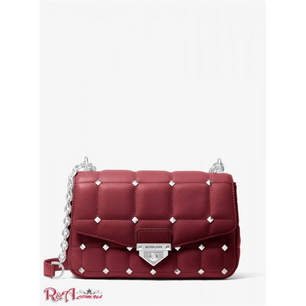 Женская Сумка на Плечо MICHAEL KORS (SoHo Large Studded Quilted Leather Shoulder Bag) 65476-05 Dk Berry