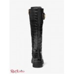 Женские Ботинки MICHAEL KORS (Stark Crocodile Embossed Leather Combat Boot) 65636-05 Черный