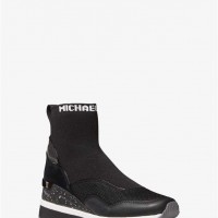 Женские Сникерсы (Swift Stretch Knit and Leather Sock Sneaker) 65226-05 черный