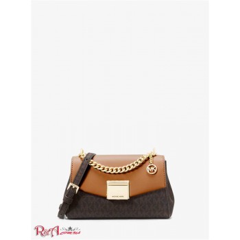 Женская Сумка Кроссбоди (Lita Small Two-Tone Logo and Leather Crossbody Bag) 65366-05 Коричневый