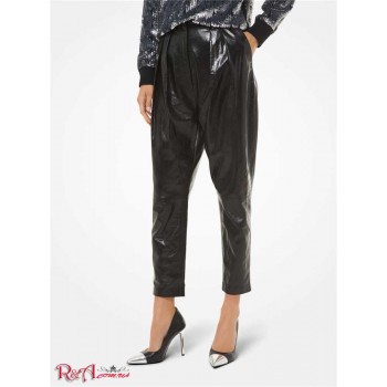 Женские Штаны (Pleated Leather Pants) 60926-05 Черный