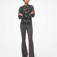 Жіночі Штани (Charlie Glen Plaid Stretch Wool Flared Pants) 61666-05 банкір сірий