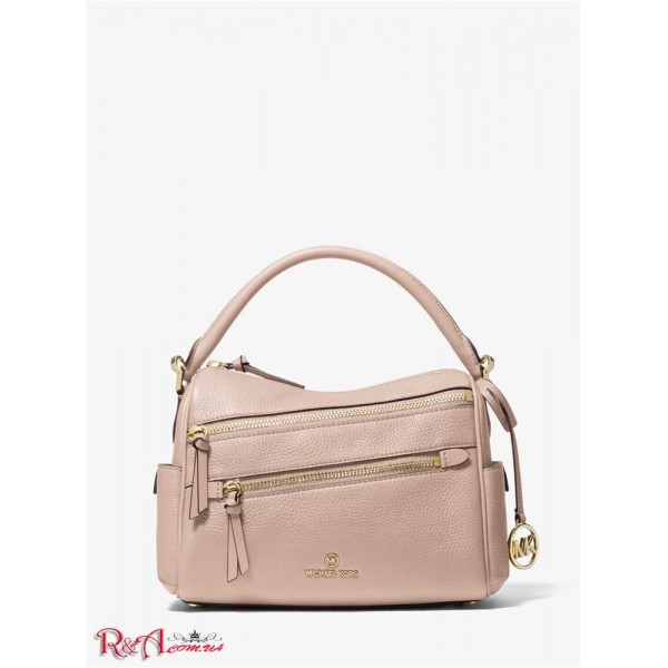 Женская Сумка Сэтчел MICHAEL KORS (Lorimer Medium Pebbled Leather Satchel) 65526-05 Нежно-Розовый