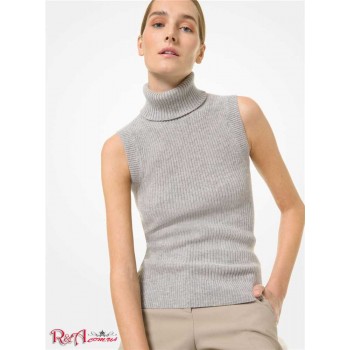 Жіночий Светр (Ribbed Cashmere Sleeveless Sweater) 65156-05 перл сірий