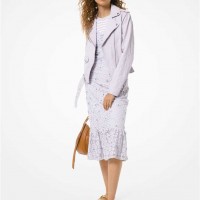 Женская Куртка (Crinkled Leather Moto Jacket) 53156-05 Lavender Mist