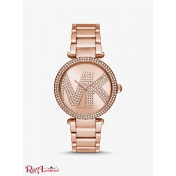 Жіночий Годинник (Oversized Pave Logo Rose Gold-Tone Watch) 48176-05 рожевий золото