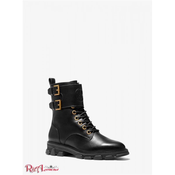 Женские Ботинки MICHAEL KORS (Ridley Leather Combat Boot) 61366-05 Черный