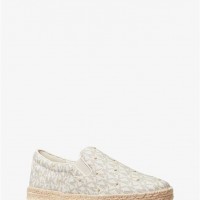 Женские Сникерсы (Libby Studded Quilted Logo Slip-On Sneaker) 61266-05 Ваниль