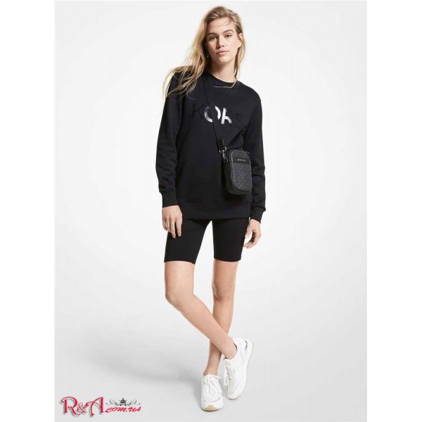 Жіночий Світшот MICHAEL KORS (Logo Organic Cotton Blend Sweatshirt) 64966-05 Чорний