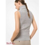 Женский Свитер MICHAEL KORS (Ribbed Cashmere Sleeveless Sweater) 65156-05 жемчужный серый