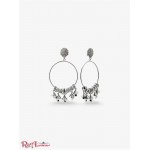Жіночі Сережки MICHAEL KORS (Silver-Tone Shell Hoop Earrings) 64976-05 срібло