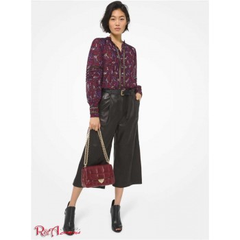 Женские Штаны (Plonge Leather Gaucho Pants) 60996-05 Черный