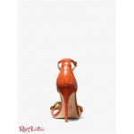 Женские Сандалии MICHAEL KORS (Scarlett Chain Link Crocodile Embossed Leather Sandal) 65276-05 оранжевая специя