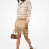 Жіноча Спідниця (Fringed Suede Skirt) 47897-05 хакі