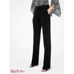 Женские Штаны MICHAEL KORS (Double Crepe-Sable Straight-Leg Trousers) 65577-05 Черный