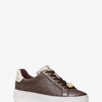 Женские Сникерсы (Poppy Color-Block Logo Sneaker) 65187-05 Коричневый