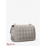 Женская Сумка на Плечо MICHAEL KORS (SoHo Large Studded Quilted Leather Shoulder Bag) 65477-05 Жемчужный Серый
