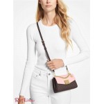 Женская Сумка Кроссбоди MICHAEL KORS (Lita Small Two-Tone Logo and Leather Crossbody Bag) 61507-05 Пудровые Румяна