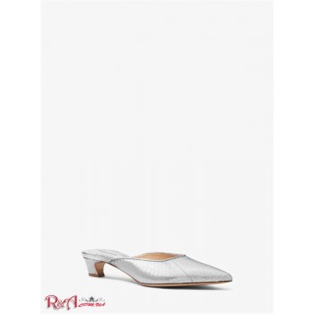 Женские Мюли (Calista Metallic Snakeskin Mule) 49237-05 Серебро
