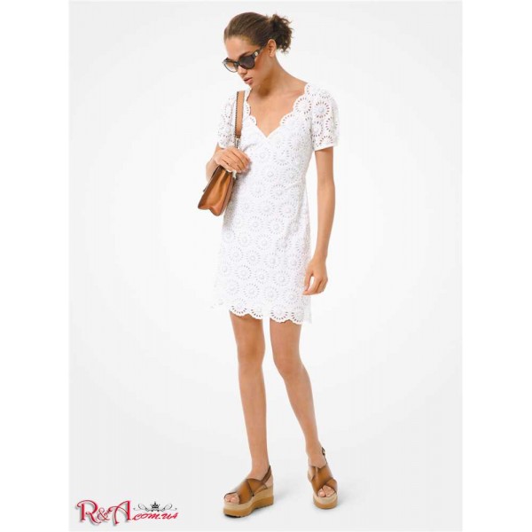 Женское Платье MICHAEL KORS (Embellished Broderie Anglaise Cotton Dress) 60807-05 Белый
