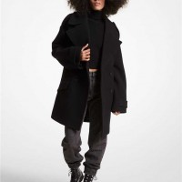 Женское Пальто (Wool Blend Oversized Peacoat) 65057-05 черный