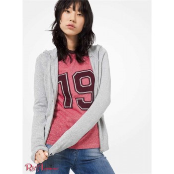 Жіноче Худі (Metallic Viscose Zip Hoodie) 61157-05 перл сірий
