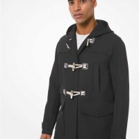 Пальто Bonded Wool and Cotton Gabardine Duffle для Мужчин 48647-05 Черный