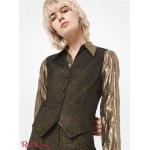 Женский Жилет MICHAEL KORS (Metallic Wool Vest) 53227-05 золото/черный