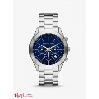 Жіночий Годинник (Oversized Slim Runway Silver-Tone Watch) 64977-05 срібло