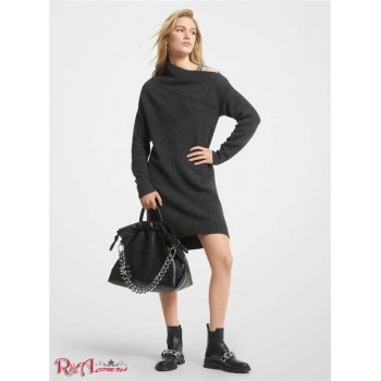 Жіночий Светр (Curb Link Wool Blend Off-The-Shoulder Sweater Dress) 65027-05 вугілля вугілля