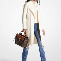Женское Пальто (Wool Blend Wrap Coat) 65127-05 Кремовый