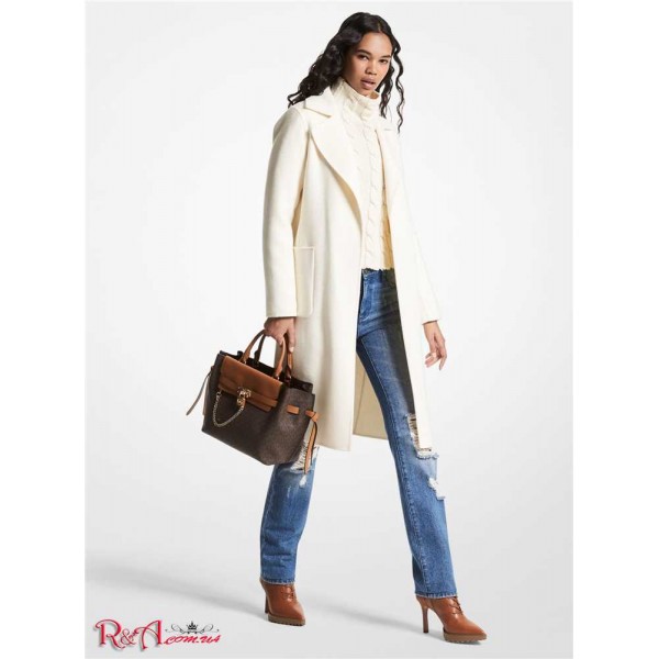 Женское Пальто MICHAEL KORS (Wool Blend Wrap Coat) 65127-05 Кремовый