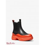 Женские Ботинки MICHAEL KORS (Dupree Logo Tape Leather Boot) 65647-05 черный