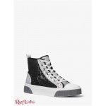 Женские Сникерсы MICHAEL KORS (Gertie Two-Tone Sequined Canvas High-Top Sneaker) 65217-05 черный