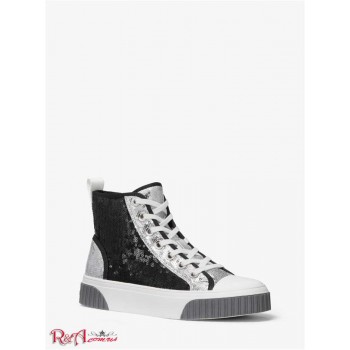 Женские Сникерсы (Gertie Two-Tone Sequined Canvas High-Top Sneaker) 65217-05 черный