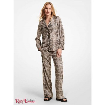 Женская Пижама (Embellished Snake Crushed Crepe Pajama Pants) 60707-05 Дюна