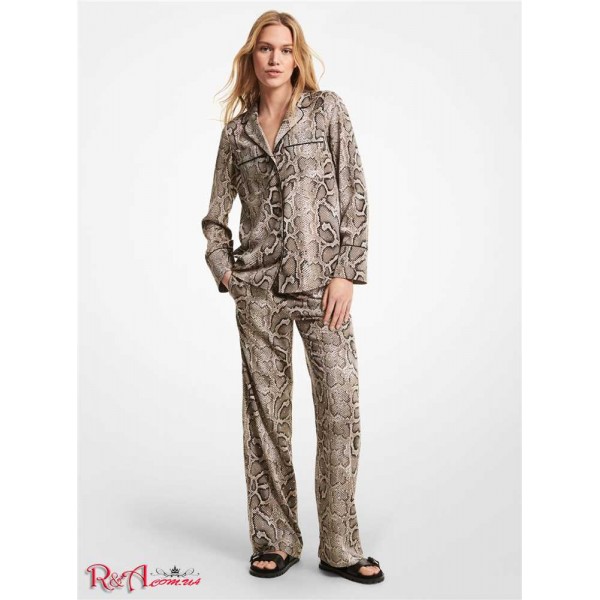 Женская Пижама MICHAEL KORS (Embellished Snake Crushed Crepe Pajama Pants) 60707-05 дюна