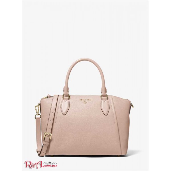 Женская Сумка Сэтчел MICHAEL KORS (Sienna Medium Pebbled Leather Satchel) 61617-05 Нежно-Розовый