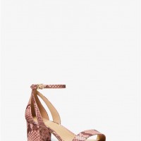 Женские Сандалии (Cardi Flex Snake Embossed Leather Sandal) 61317-05 Женмчужный Розовый