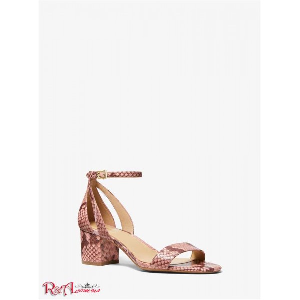 Жіночий Сандалі MICHAEL KORS (Cardi Flex Snake Embossed Leather Sandal) 61317-05 Женмчужний Рожевий