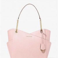 Женская Сумка на Плечо (Jet Set Large Saffiano Leather Shoulder Bag) 65377-05 Пудровые Румяна