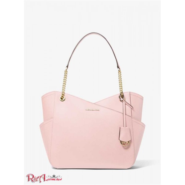 Женская Сумка на Плечо MICHAEL KORS (Jet Set Large Saffiano Leather Shoulder Bag) 65377-05 Пудровые Румяна