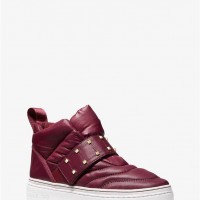 Жіночі Снікерси (Stirling Embellished Quilted Recycled Polyester High-Top Sneaker) 65227-05 Темний Berry