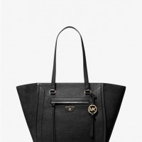 Жіноча Таут Сумка (Carine Large Pebbled Leather Tote Bag) 65517-05 Чорний